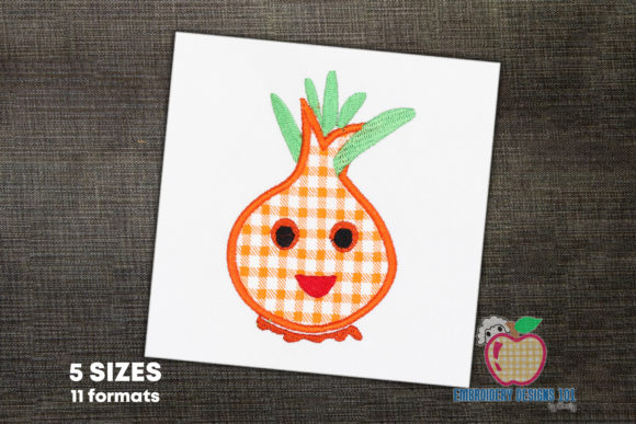 An Onion with a Smile As Cartoon Embroidery Review