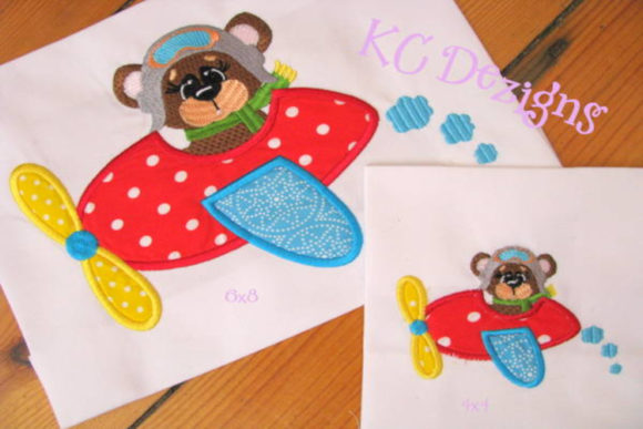 Aviator Bear 02 Applique: A Heartfelt Embroidery Design for Personalized Gifts