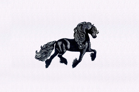 Beautiful Black Horse Embroidery Design Review