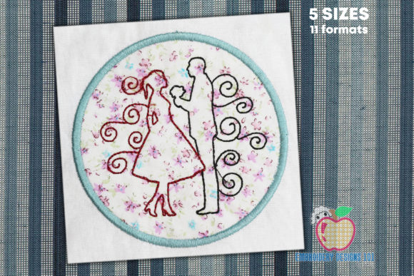 Couple in Love Applique Review for Seasonal Embroidery Projects
