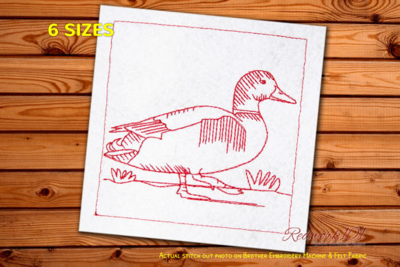 Mallard Wild Duck Redwork: A Seller's Perspective