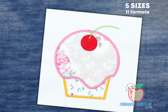 Mini Cherry Cup Cake Applique Review for Personalized Embroidery Gifts