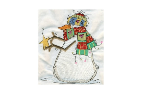 Sassy Whimsy Star Snowman: A Festive Machine Embroidery Design Review