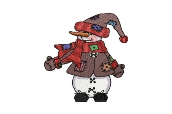 Snowman Brownie: A Festive Embroidery Design for Seasonal Creations