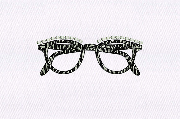 Zebra Print Glasses: A Bold Seasonal Embroidery Design